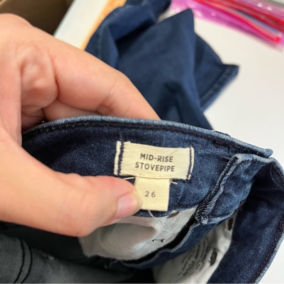 Madewell Mid-Rise Stovepipe Jeans Dahill Wash Dark 26 M1 - Picture 5 of 10
